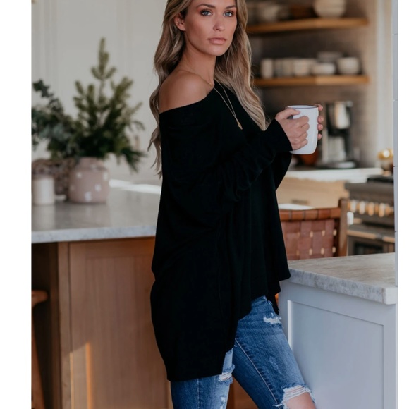 RAYLEEN Wide Neck Long Sleeve Top - Picture 6 of 8